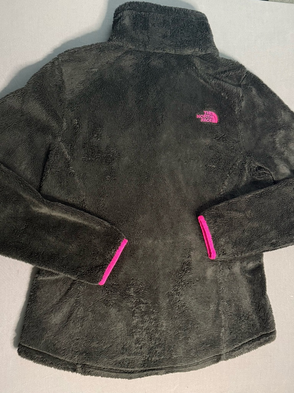 The North Face Teddy Bear Full Zip Up Black and Pink Sz Large - Picture 6 of 9